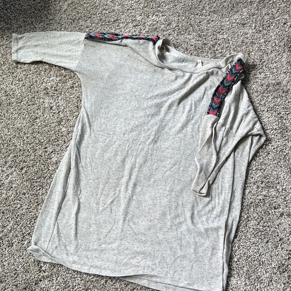 Pinkblush Gray Asymmetrical Blouse